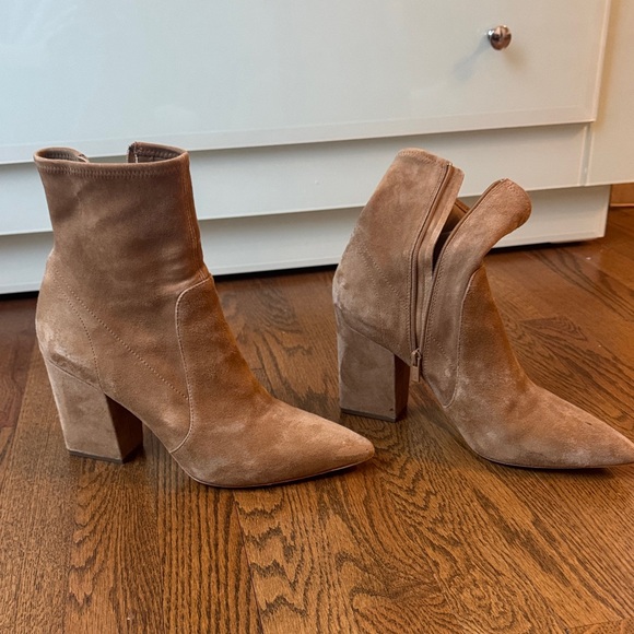 Loeffler Randall Shoes - Loeffler Randall Tan Suede Heeled Boots